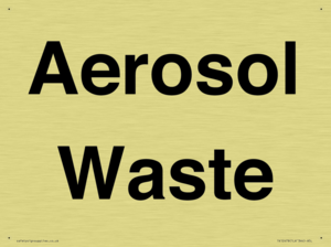Aerosol Waste